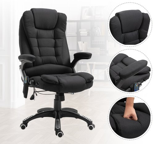 Evaluatie absorptie Chip Bureaustoel - Bureaustoel ergonomisch - Directiestoel - Massage stoel -  Bureaustoelen voor volwassenen - Zwart - NiceGoodz