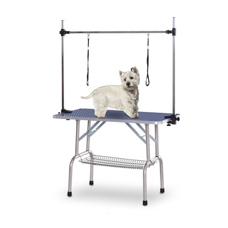 Honden Trimtafel Met Aanlijnoptie - Trimtafels voor honden -  Zwart - 107L x 60B x 170H cm