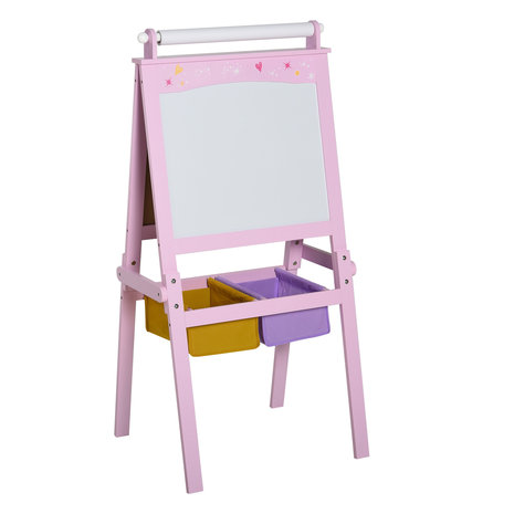 Tekenbord -Borden - Whiteboard - Schoolbord-  58,5L x 50,5W x 118H cm  - Roze