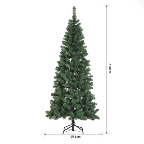 Dusver Tegenstander Stoffelijk overschot ChristmasGoodz - Kunstkerstboom - Smalle Kunstkerstboom - Smalle kerstboom  - Volle boom 210 cm - NiceGoodz