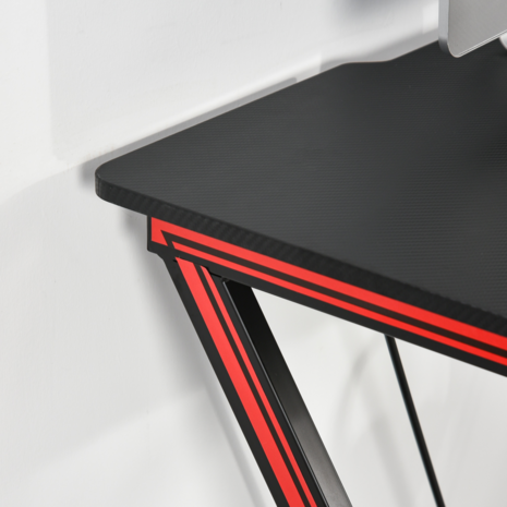 Gaming Bureau - Game bureau - Gamebureau - Gaming desk - Bureau - Luxe zware uitvoering - Met bekerhouder en headset houder