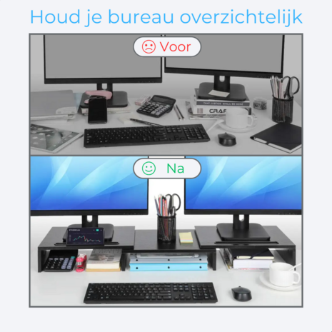 monitorverhoger voor 2 monitors