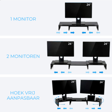 monitorverhoger voor 2 monitors