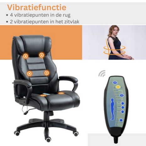 Ergonomische bureaustoel met massagefunctie