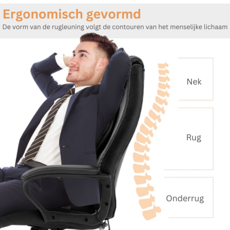 Ergonomische bureaustoel met massagefunctie