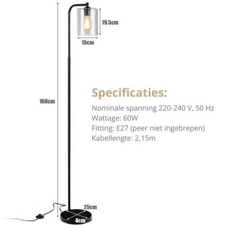 Industriele vloerlamp