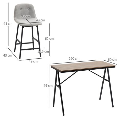 Bartafel met barstoelen