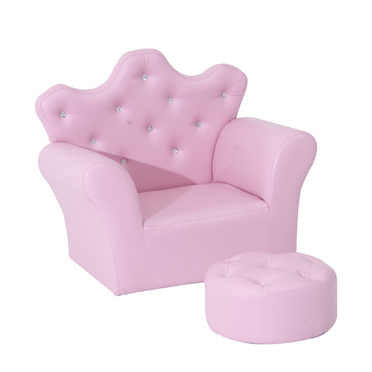 Kindersofa met poef Kinder Fauteuil Kinder relax stoel met