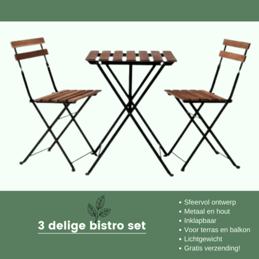 Bistroset 2 persoons Bistroset Balkonset Tuinset Bistro set